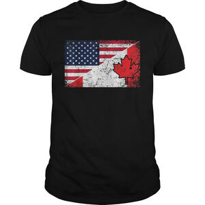 Useh Canadian Flag Usa Us Pride 4Th Of July Canada Shirt